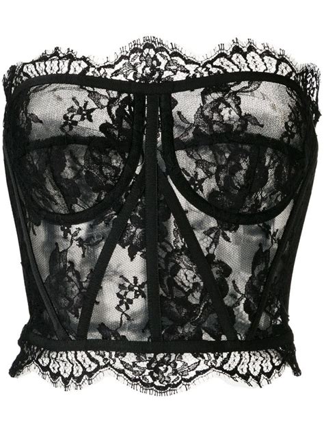 Dolce & Gabbana Falda Estilo Corset De Encaje 